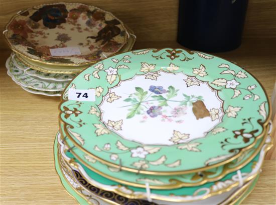 A group of decorative 19th century plates